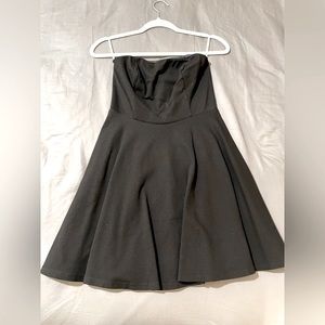Lulus black strapless skater dress, size S